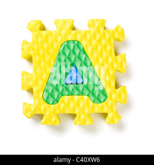 Alphabet-Puzzle-Stück ein Stockfoto