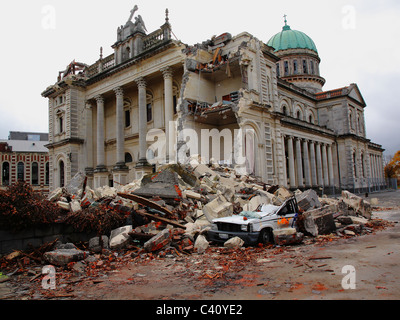 Erdbebenschäden Feb 22nd Feb katholische Kathedrale, Christchurch, NZ Stockfoto
