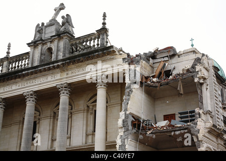 Erdbebenschäden Feb 22nd Feb katholische Kathedrale, Christchurch, NZ Stockfoto