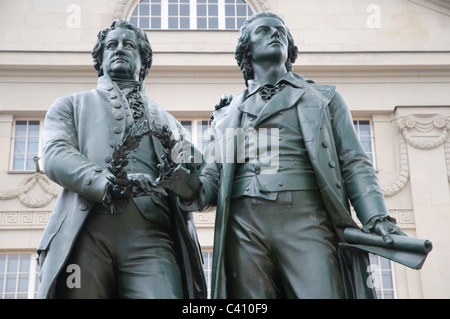 Field recording, BRD, Denkmal, Skulptur, Bildhauerei, Bundesrepublik Deutschland, Europa, Figur, Erinnerung, Geschichte, Geschichte, Goethe, Stockfoto