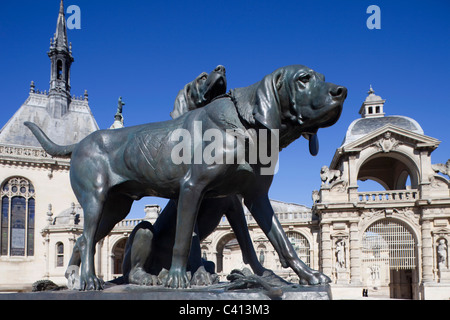 Europa, Frankreich, Ile-de-France, Chantilly, Chateau de Chantilly, Schloss Chantilly, Palast, Schlösser, Burg, Burgen, Tourismus, Tra Stockfoto