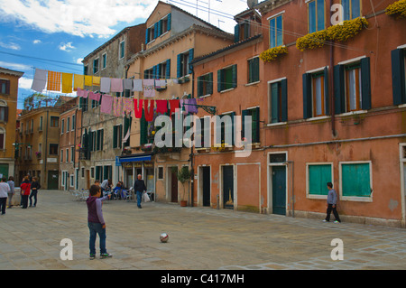 Campo Ruga quadratische Stadtteil Castello Venedig Italien Europa Stockfoto