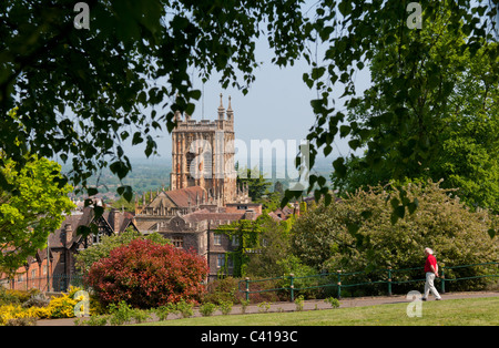 Great Malvern Priory und Abbey Hotel Stockfoto