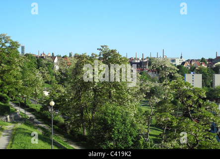 Alten Hopfen Ofen und Hopfen Lagerung in Žatec Stadt, Tschechische Republik Stockfoto