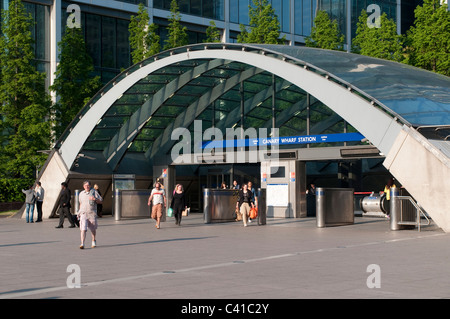 Canary Wharf tube Station Canary Wharf, London, UK Stockfoto