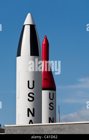 Polaris a-3 und a-1 ballistischen Raketen Polaris... Polaris a-3 u-Booten aus startbaren ballistische Flugkörper. In den frühen 1960er Jahren entwickelt. Stockfoto