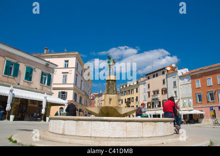 Trg Marsala Tita Hauptplatz in Marina Hafen Rovinj Istrien Kroatien Europa Stockfoto