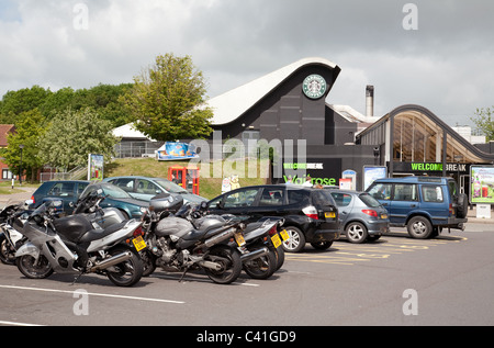 Mimbar Autobahnraststätten auf der M4-Autobahn in Wiltshire, Großbritannien Stockfoto