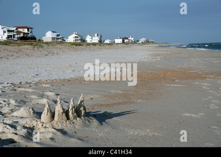 Wohnsiedlung entlang Golf von Mexiko St George Island Florida USA Stockfoto