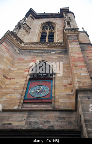 Uhr Turm von St. Martin Church, Colmar, Frankreich Stockfoto