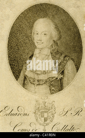 Collalto, Eduard Graf von, österreichischer Adeliger, halbe Länge, lithograph, Anfang des 19. Jahrhunderts, Stockfoto