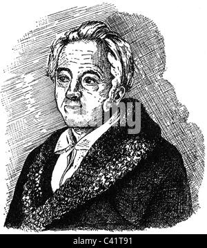 Arndt, Ernst Moritz, 26.12.614 - 29.1.1860, deutscher Autor/Schriftsteller, Dichter, Porträt, Holzschnitt, 19. Jahrhundert, nach einem Porträt von 1843, Stockfoto