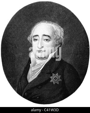 Stein, Heinrich Friedrich Karl, Freiherr von und zum, 26.10.1757 - 29.6.1831, preussischer Politiker, volle Länge, Holzgravur, 19. Jahrhundert, Stockfoto