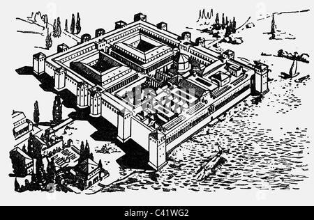 Geographie / Reisen, Kroatien, Split, Palast des Kaisers Gaius Aurelius Valerius Diocletianus, erbaut um 295 - 305, zusätzliche-Rechte-Clearences-nicht vorhanden Stockfoto