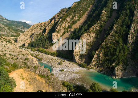 Rio Ara, in der Nähe von Boltana, Pyrenäen Stockfoto