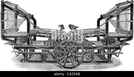 Buchen Sie 19. Jahrhundert Abbildung, 9. Auflage (1875) der Encyclopaedia Britannica, Perfektionierung verbindlich Maschine entnommen Stockfoto