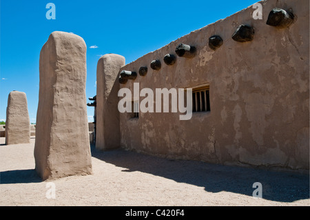 Wände, Bent alten Fort National Historic Site, La Junta, Colorado. Stockfoto