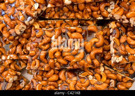 kandierte Pekannüsse gezuckert mediterrane Küche dessert Stockfoto