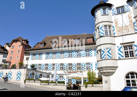 Restaurant La Piazza, Schaffhausen, Schweiz Stockfoto