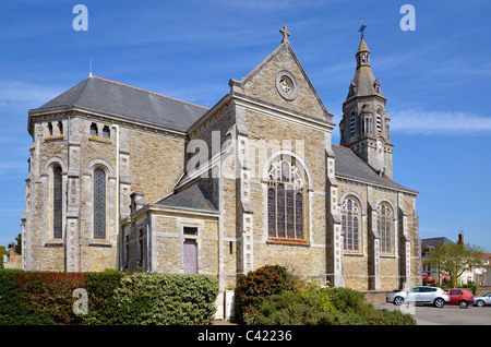 Kirche von Saint Michel Chef Chef, Gemeinde im Département Loire-Atlantique in Westfrankreich. Stockfoto