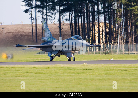 RNLAF F-16 Jet auf der RAF Leuchars Airshow 2009, Fife, Schottland Stockfoto