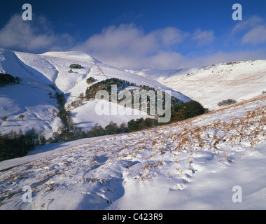 UK, Derbyshire, Peak District, in der Nähe von Edale, Grindslow Knoll, Grindsbrook & Kinder Scout Stockfoto