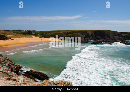 Strand von Donnant in Belle-Ile-de-Mer-Insel Stockfoto