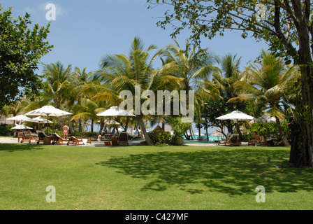 Reethi Rah, Luxus resort auf den Malediven, Indischer Ozean, stimmten die Top-Resort der Welt im Jahr 2007 Stockfoto