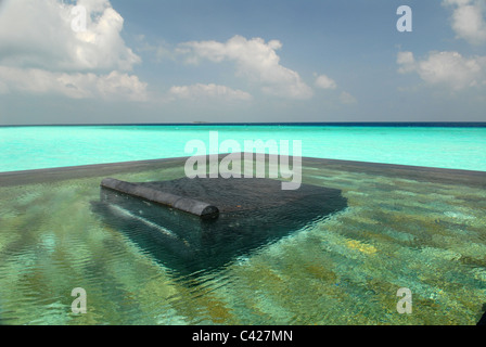 Reethi Rah, Luxus resort auf den Malediven, Indischer Ozean, stimmten die Top-Resort der Welt im Jahr 2007 Stockfoto