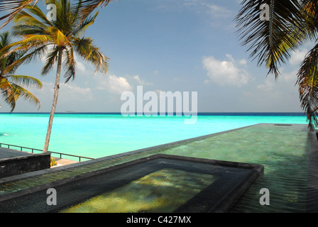 Reethi Rah, Luxus resort auf den Malediven, Indischer Ozean, stimmten die Top-Resort der Welt im Jahr 2007 Stockfoto