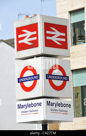 Marylebone Station Chiltern Railways u s Verbindung Reisen London Stockfoto