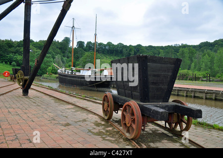 Morwellham Quay Devon England: Teil der historischen Exponate Stockfoto