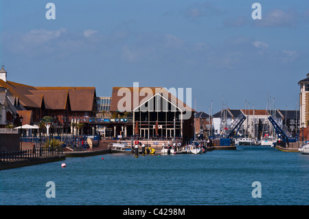 Gewerbegebiet Sovereign Harbour Marina Eastbourne East Sussex England Stockfoto