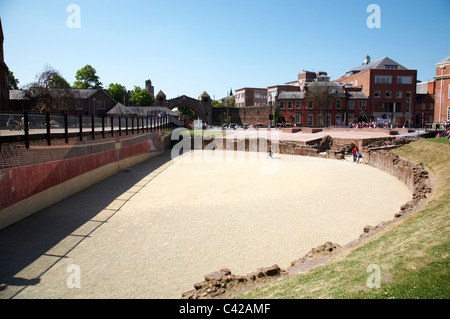 Römisches Amphitheater in Chester Cheshire UK Stockfoto