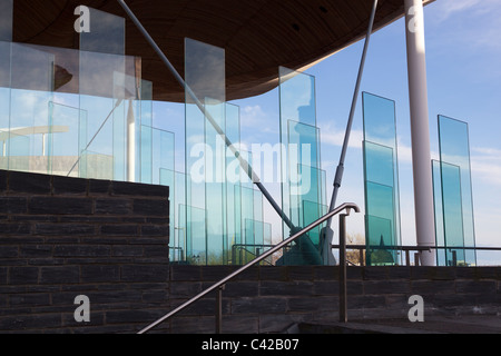 Welsh Assembly Building oder Senedd Cardiff South Wales UK Stockfoto