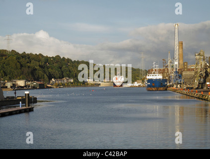 River Lee Hafengebiet Stadt Cork Irland Stockfoto