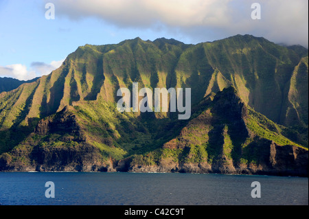 Na Pali Küste Kauai Hawaii Pacific Ocean Stockfoto