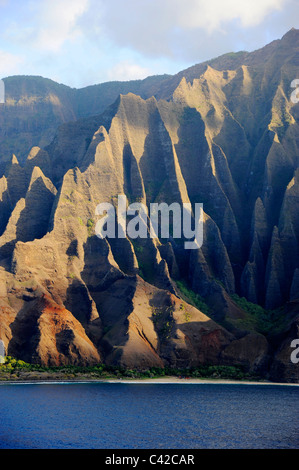 Na Pali Küste Kauai Hawaii Pacific Ocean Stockfoto