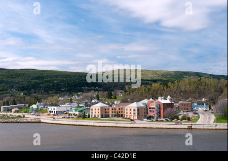 Teilansicht des La Malbaie, eine Stadt am Ufer des St.-Lorenz-Strom, Charlevoix Region, Provinz Quebec, Kanada Stockfoto