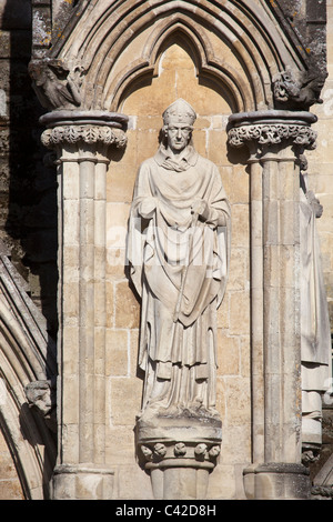 Fassade Detail Salisbury Kathedrale Wiltshire UK Stockfoto