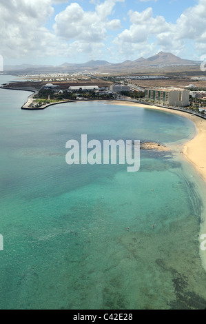 Meer mit Strand Playa del Reducto Arrecife, Lanzarote, "Kanaren" Stockfoto