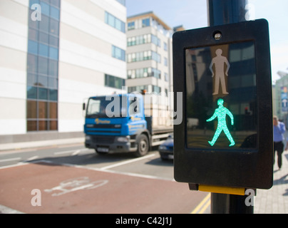 Grüne Ampel, Bristol, England, UK Stockfoto