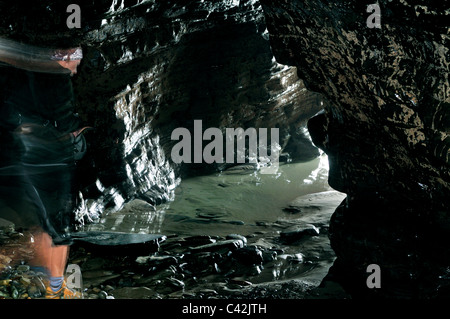 Spanien, Galicien: Höhle am Strand "Praia als Catedrais aufsuchen" Stockfoto