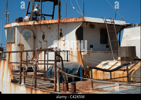 Stillgelegte Schiff in Marsala Hafen, West-Sizilien, Italien Stockfoto