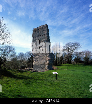 Die Überreste des Torhauses von Bramber Schloß Bramber, West Sussex, England, UK Stockfoto