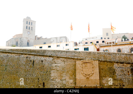 Burg Ibiza Eingang Tür Dalt Vila-Balearen-Spanien Stockfoto