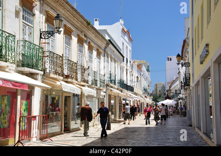 Fußgängerzone, Rua de Santo Antonio, Old Town, Faro, Region Distrikt Faro, Algarve, Portugal Stockfoto