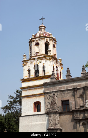 Pfarrkirche San Juan Bautista Kirche Plaza Hidalgo Coyoacán Mexiko-Stadt Mexiko Stockfoto