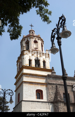 Pfarrkirche San Juan Bautista Kirche Plaza Hidalgo Coyoacán Mexiko-Stadt Mexiko Stockfoto