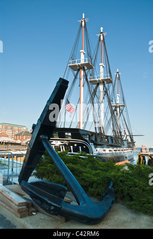 Das Schiff USS Verfassung Ironside in der Boston Naval shipyard Stockfoto